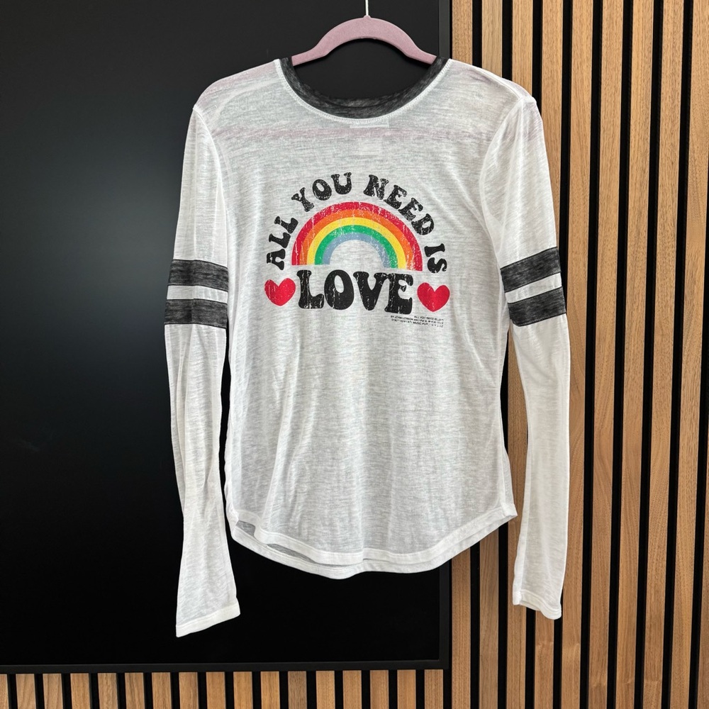 Love Beatles burnout T-shirt, size XS, Vintage Concert Tees
